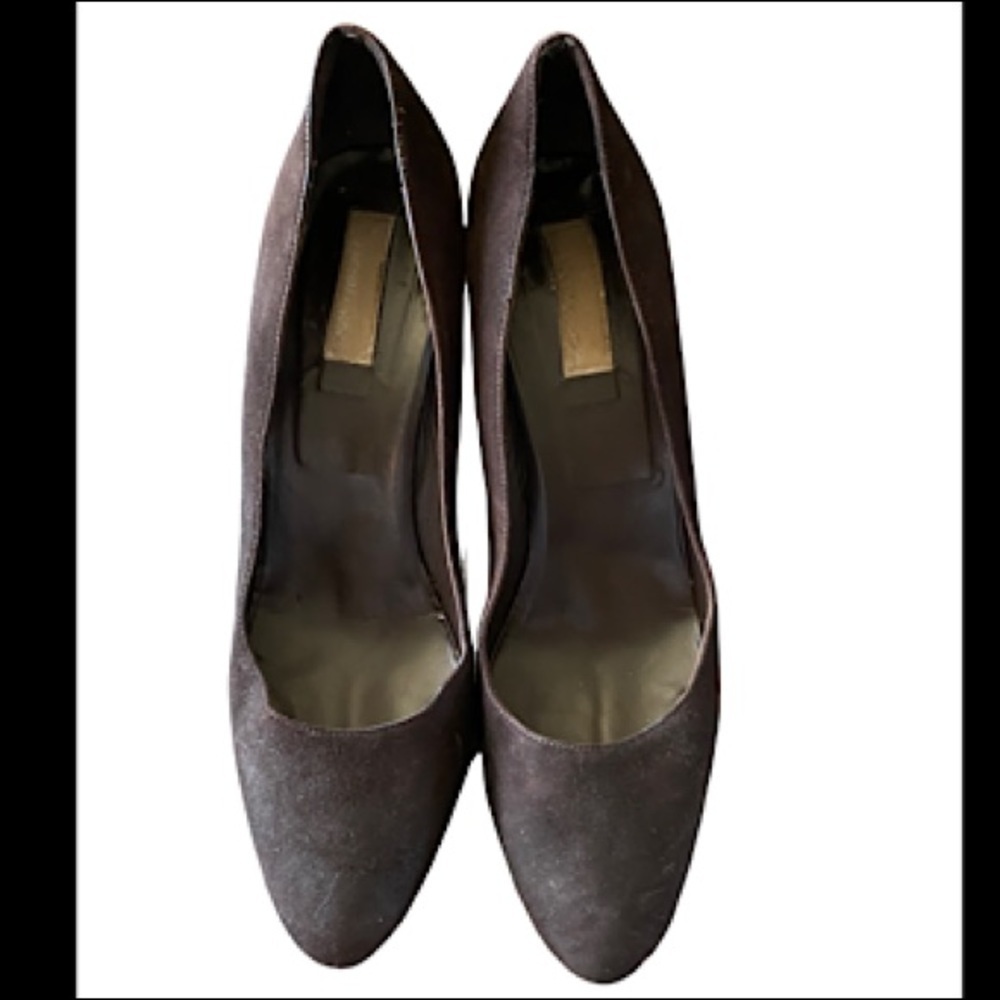 Michael Kors Brown Chocolate Suede Chunky Heel Platforms